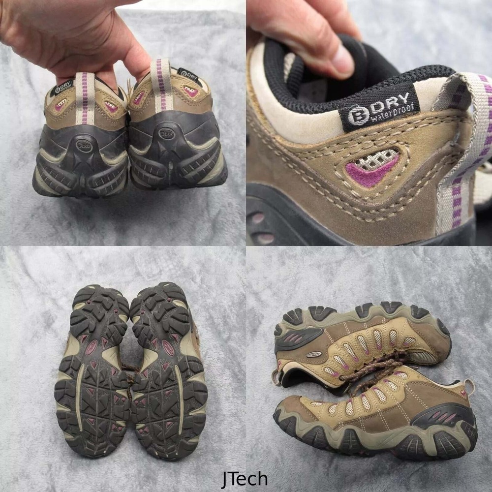 Oboz Sawtooth Shoes Womens 8.5‎ Brown Low B Dry Hiking Trail Waterproof Camping